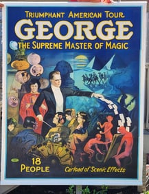 10ft H x 7ft Appx. George The Supreme Master Magic Poster 1929 Art Print
