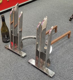 Art Deco Andirons, Packard Malloy