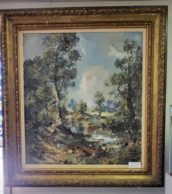Spring Landscape By Marcus, Oil On Canvas