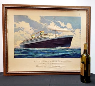 Vintage Holland America Line Poster