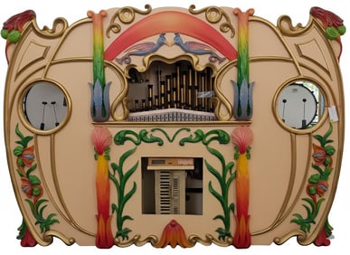 Original Art Nouveau Carousel Band Organ with 4 drums, pipes, xylophone and multiple other