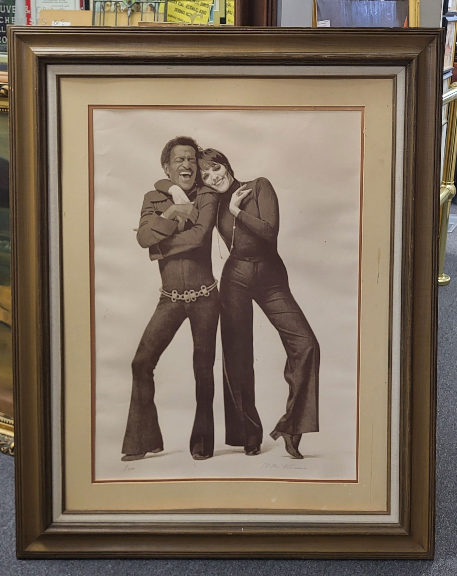 Collaboration Advertisement Print of Sammy Davis Jr, Provenance Sammy Davis Jr Family. 48" x 36" (1 of 3)