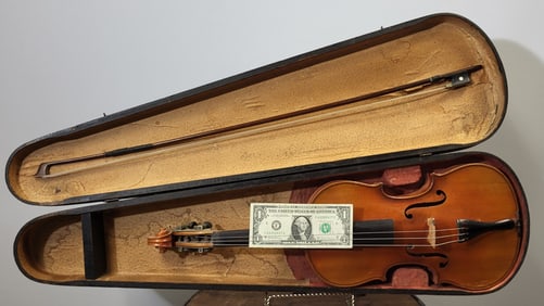 Black Diamond String Wall Hanging Display Violin from the national musical string company. 19"h x