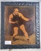 Framed Photograph on Bord of Tommy Burns Canadian Professional Boxer Signed