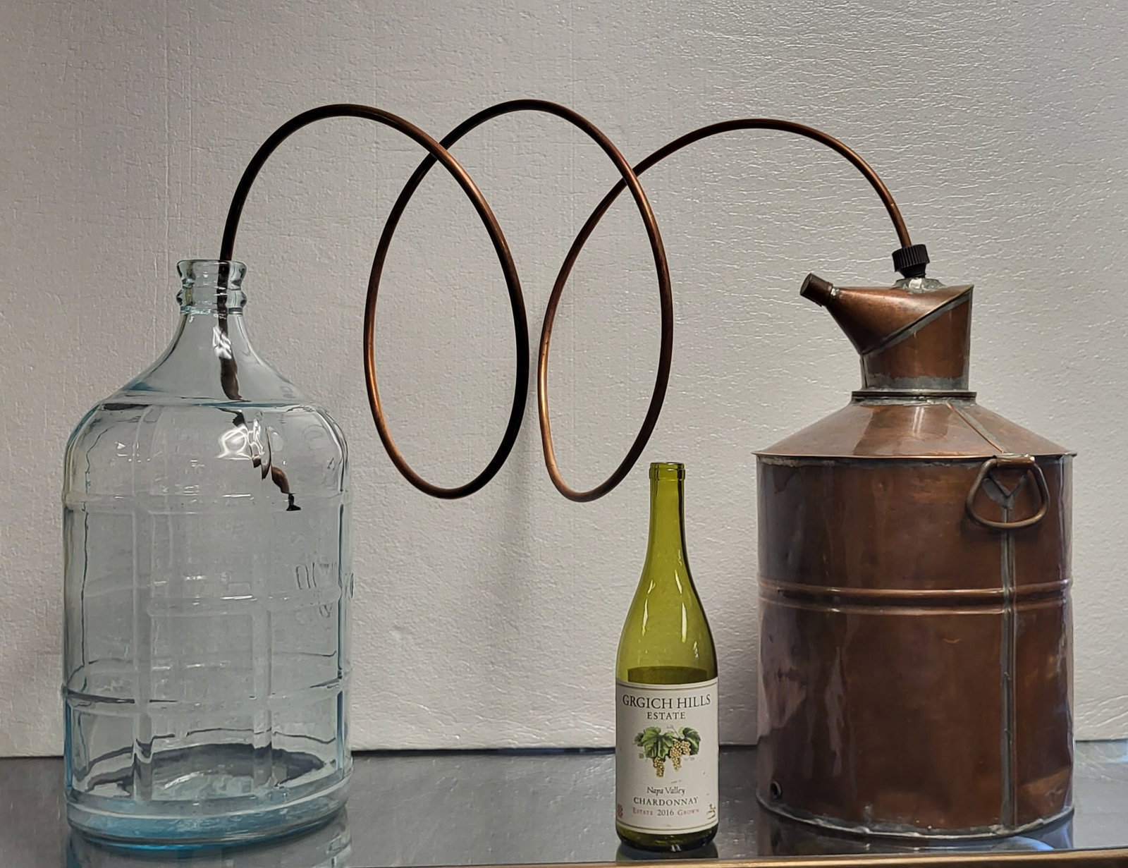 Vintage county alcohol still. 25" H x 26" W 13" D: Vintage county alcohol still. 25" H x 26" W 13" D