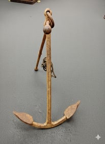 19th Century anchor with sliding stock.  42"H x 29'W