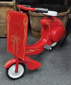 Red Refurbished Child's Scooter. 26" h x 42" w x 17" d
