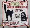Cat's Paw Cushioned Rubber Heels Red and White tin advertising sign Foster Rubber Company Boston