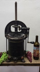 Cast Iron Fruit Press, On Stand, Enterprise M F' G CO Phila. U.S.A. 45"H x 36" W x 12" D