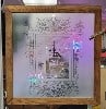 Etched & Frosted Window Depicting the USS Maine