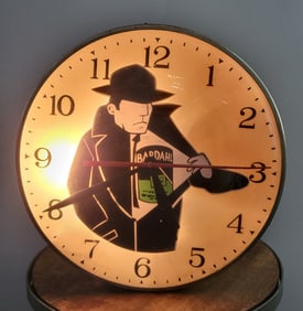 Bardahl Oil advertisement clock 12" D x 4" D