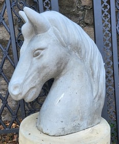 Cast Stone Horse Head