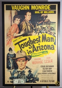 Toughest man in Arizona framed movie poster. 42"h x 29"w