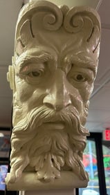 Cast plaster corbel head  Cincinnati Biergarten 12" H x 8" W x 10" D