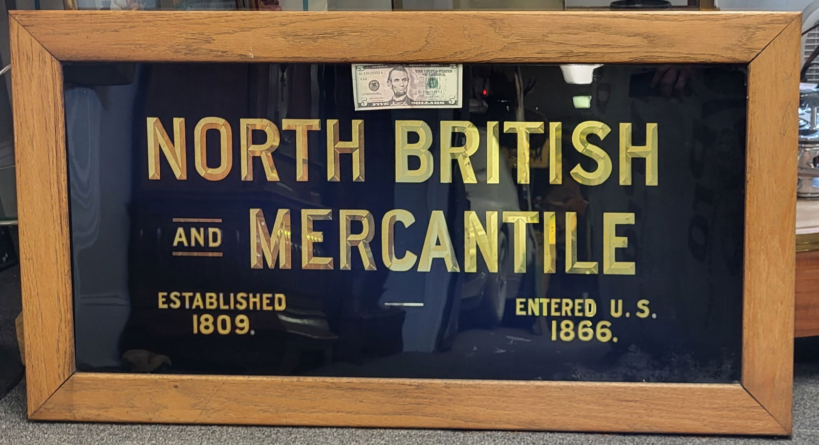 North British And Mercantile Insurance Company Reverse Mirror (1 of 4)