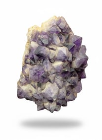 Large Amethyst Crystal Cluster on Rock Base
