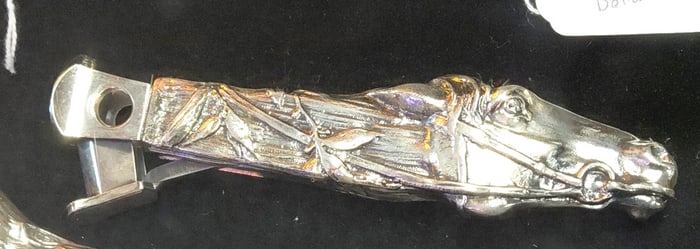 Horse Head Cigar Cutter (Silverplated) 5" Cuts 3 Ways