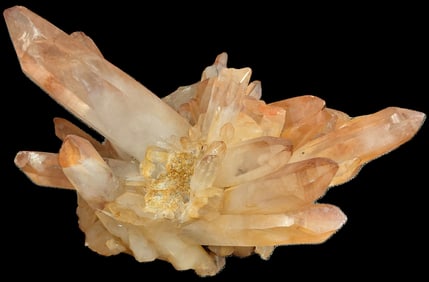 Tangerine Quartz Crystal Cluster
