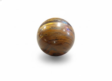 Natural Tiger's Eye Sphere. 5"