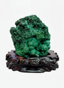 Malachite on Display Stand