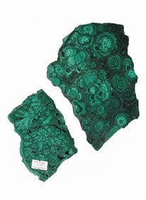 Polished Slab (2) of Malachite Stone- 2Pcs.