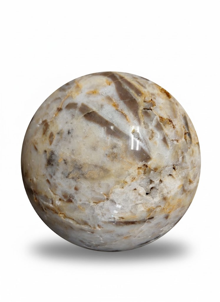 Black & White Stone Spheres. 5": Jasper and Black & White Stone 5" Ball