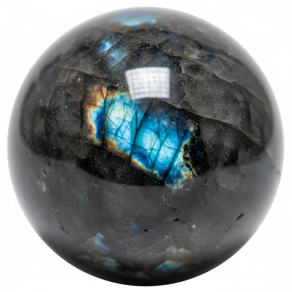Labradorite Sphere: Labradorite Sphere. 6.5"