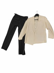 Sammie Davis Jr-Stage Worn-*1972*Cream Blazer/Black Trouser Worn Exclusively By: Sammy