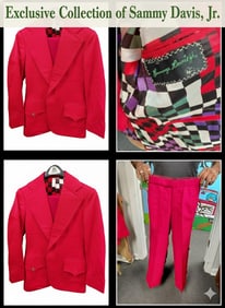 Exclusively Worn by Sammy Davis, Jr: 2 Pc Red Certa Suit Designed Exclusively for Sammy Davis, Jr.
