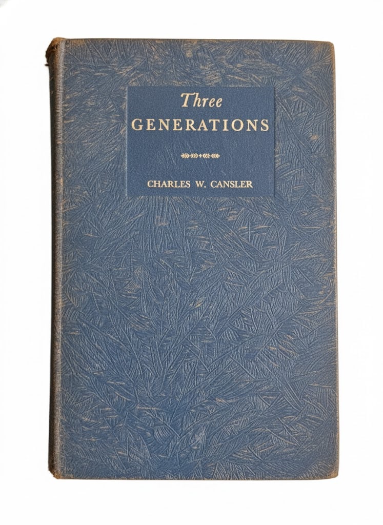 Cansler, Charles W. (1939). Africana Literature-Rare. Three Generations: Story of a Colored Family: Rare Original Blue Cloth Hardcover: Three Generations. African Literture by esteemed auther: Cansler. Private Publishing. Fair Condition.This is a first edition hardcover book titled Three Generations