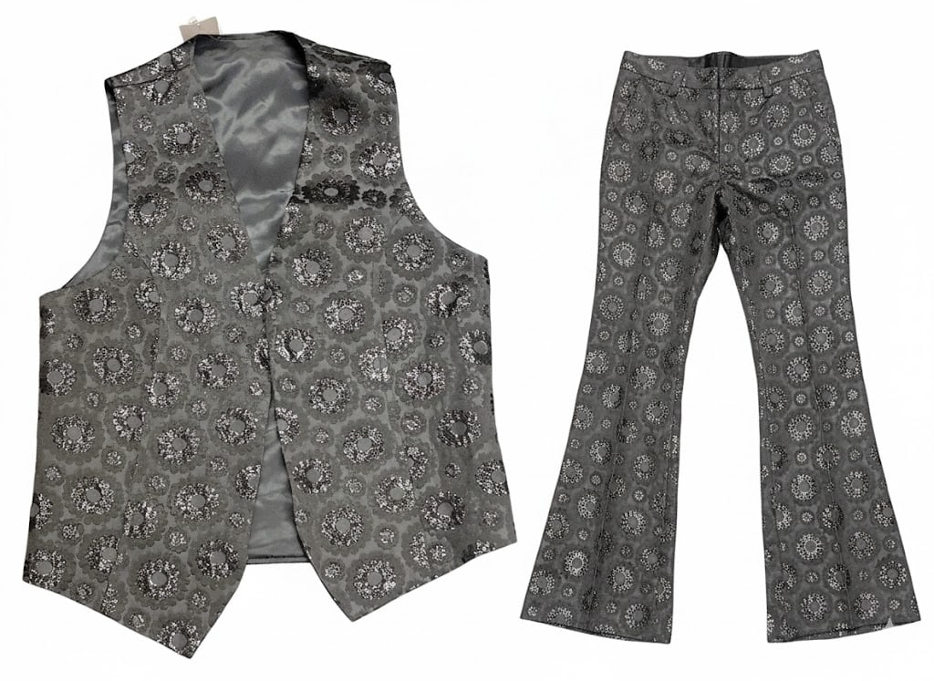 SDavis, Jr. 2-Pc Formal Outfit. Vest & Trouser (Sm).: Sammy Davis, Jr. - 2 PC Formal Trouser and Vest Outfit. Size Sm. Doesn't Have Custom Designer Label. Has Former Tag with SD.Jr. on it. Small.
