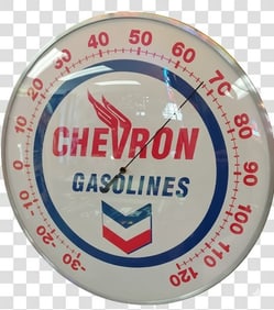 Chevron Gas Advertising Thermometer 12"