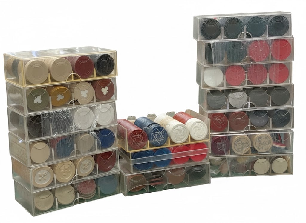 Lot of 16 Clay Poker Chips: Lot of 16 Clay Collectible Poker Chips