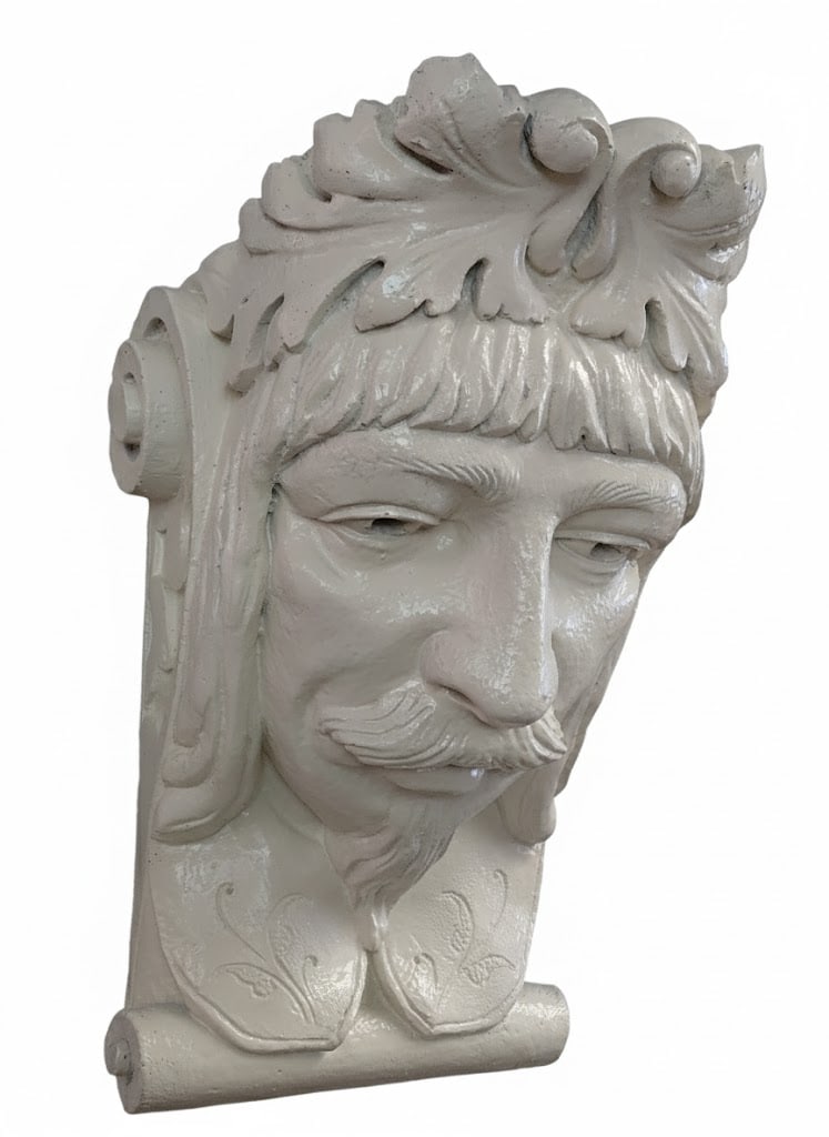 Cincinnati Biergarden Corbel Molded From Original: Cast Plaster- White.: Cincinnati Biergarten Corbel Molded from Original: Cast Plaster: White. 12"H x 8"W x10"D