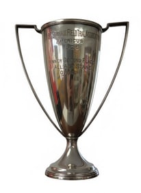 Silver Wallace Bros Co. Engraved Trophy: 1925 Southwest Ga Field Trials-2nd Place.