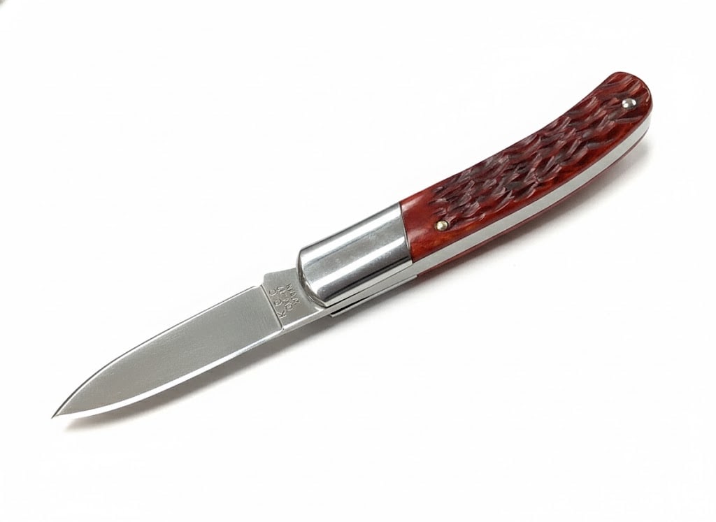 KCC-Robeson-Made in Japan (American Cutlery Collectible). Single Blade Packet Knife. 5" Blade.: Robeson Cutlery Single Blade KCC Pocket Knife. Made in Japan. 5"Blade.