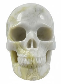 Small Carved Yellow Jade Stone of Natural Gem/Crystal with Polished Finish. Approx. 3"