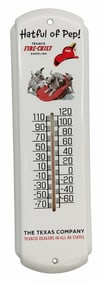 18" Vintage Style Collectible Texaco Fire Chief Thermometer.