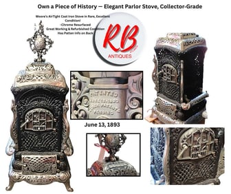 Moore's AirTight Stove/Heater: Restored & Converted for Current Usage. Cast Iron. In Great Working &