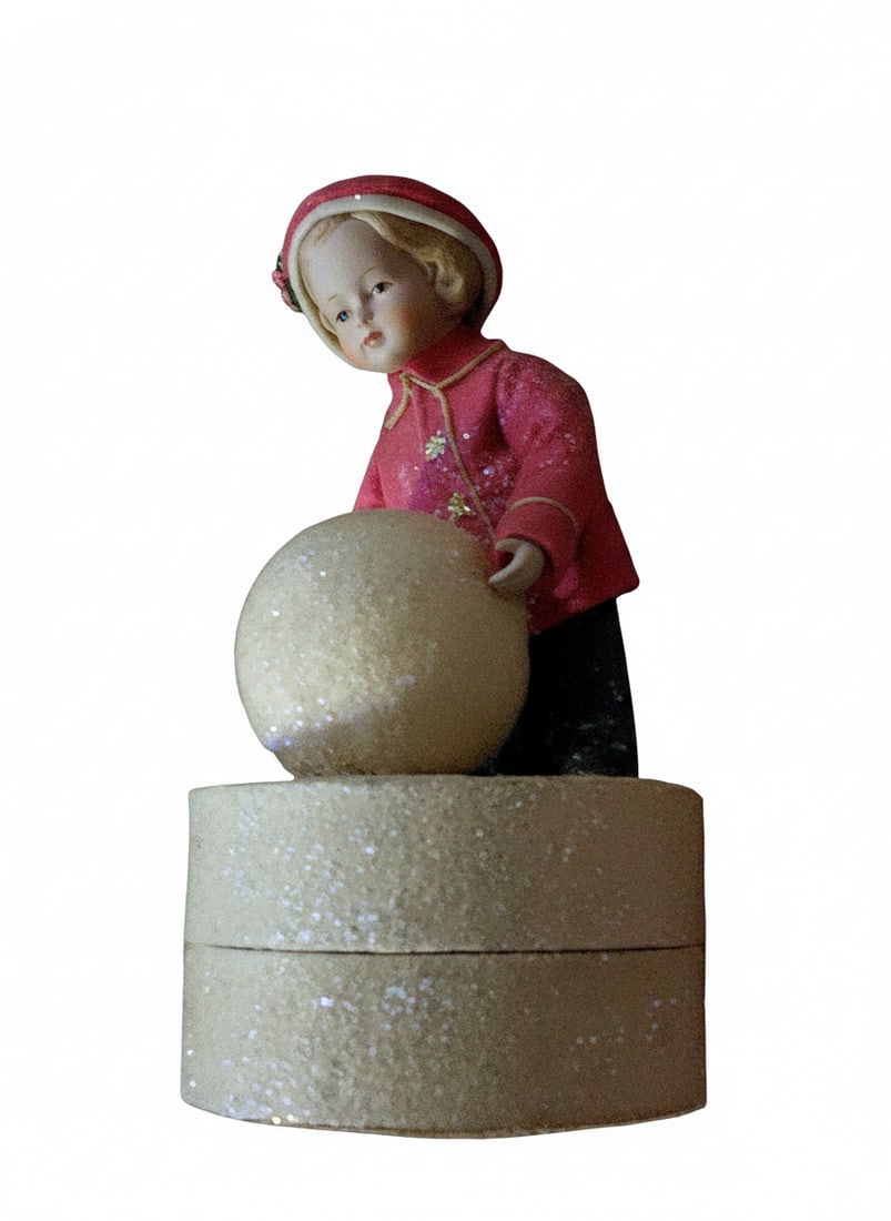 Antique Bisque Porcelain Child Figurine Christmas Candy Container. C1900 Heubach: Antique Bisque Porcelain Child Figurine Christmas Candy Container by HeubachThis is a beautiful and highly collectible antique Christmas candy container featuring a charming bisque porcelain figurine