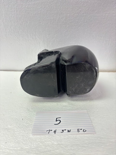 Solid Black Obsidian Skull - 5