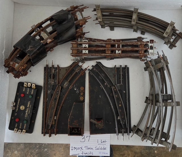 Large Lot of Vintage Marx O-Gauge Train Track, Switches & Control Panel (23+ Items) (1 of 5)