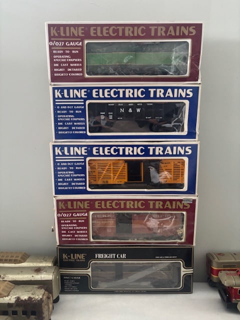 K-Line O/027 Gauge Electric Train Cars (5 items) (1 of 3)