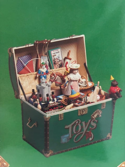 Treasure Chest Music Box, in original box.: Treasure Chest Music Box, in original foam packaging and box (10" x 9.5" x 7.5").