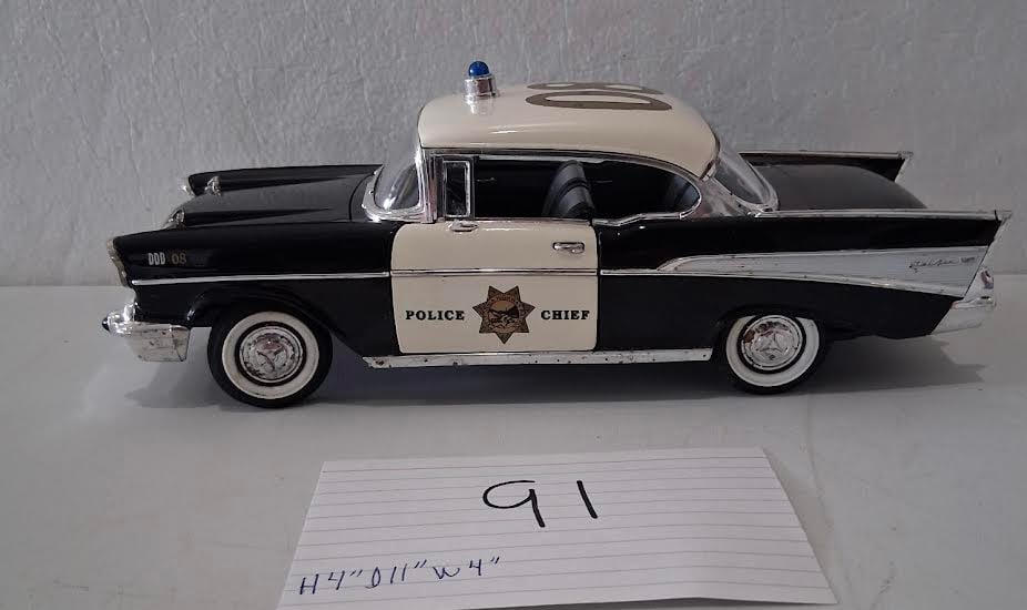 Diecast Police Chief 1957 Chevy Model Car (1 of 4)