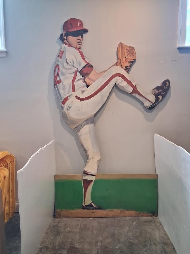 Life-Size Wooden Cut Out Figure of Baseball Player (1 of 2)