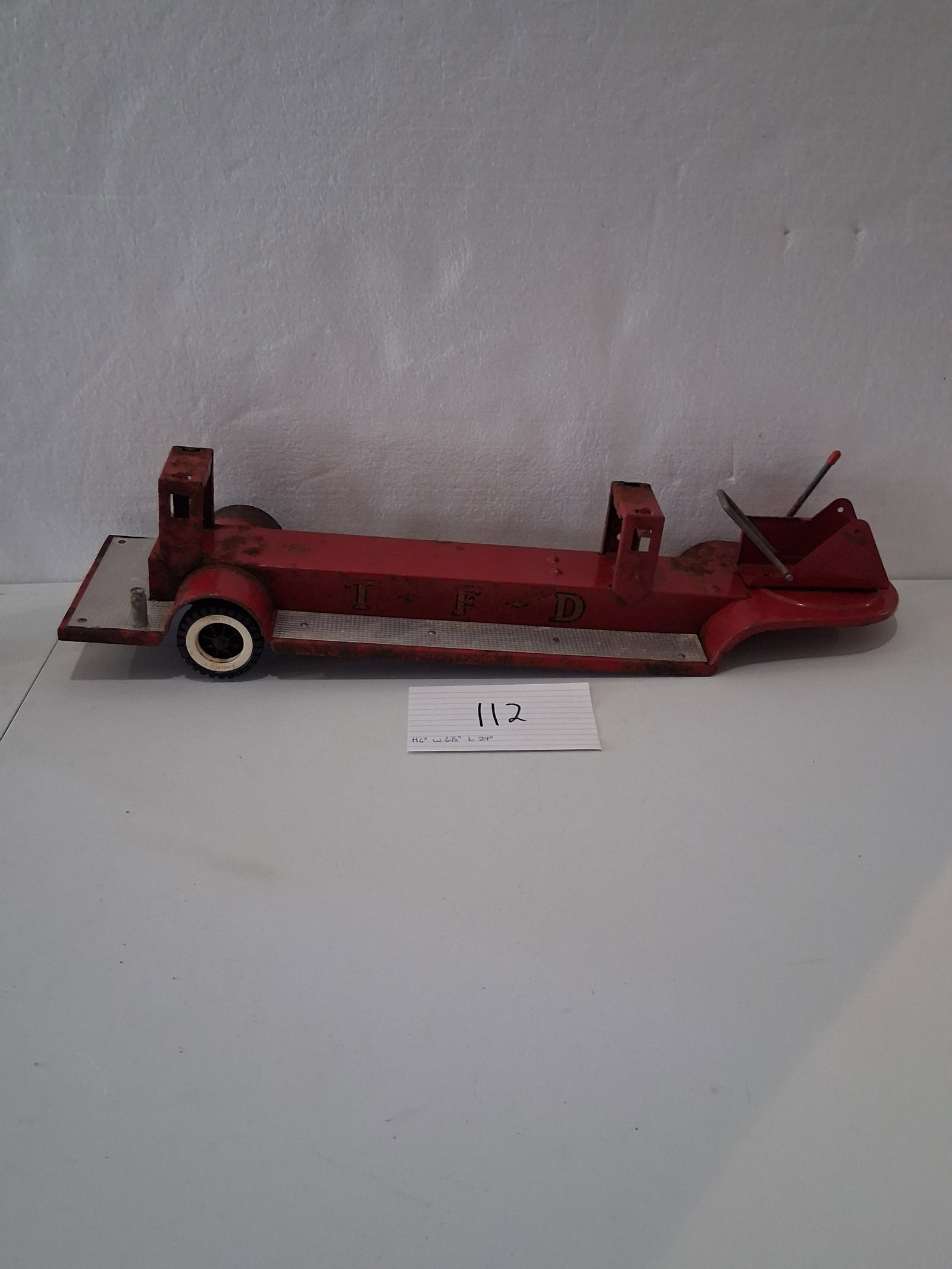 Large Pressed Steel 24" Long Tonka Fire Engine Trailer. (1 of 3)