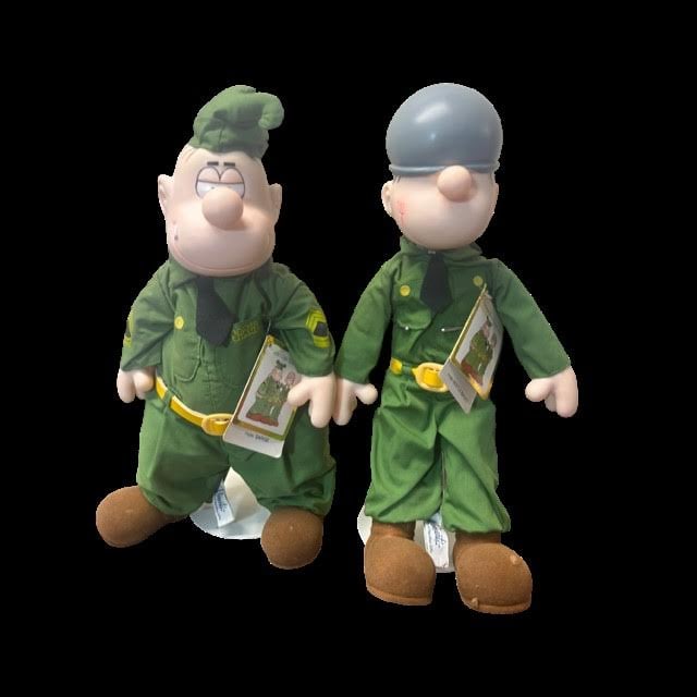 3 Piece Lot: "Sarge" and "Beetle Baily" Figures: Original tags and stands Comicbook Present Hamilton Gifts