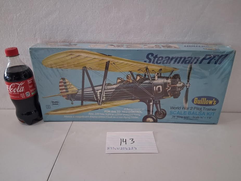 Stearman model plane: in box. by Guillow's