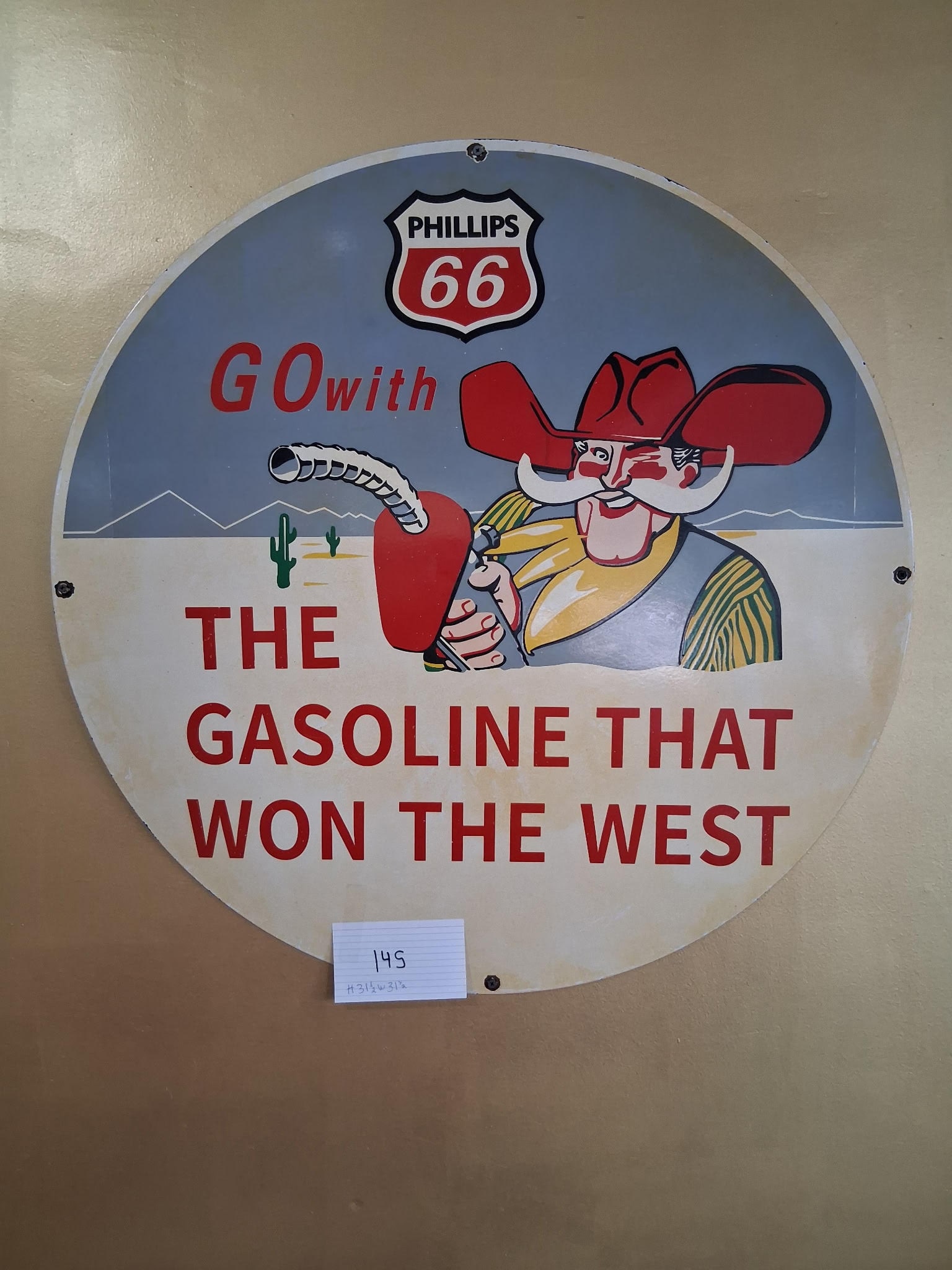 Phillips 66 Round Metal Sign (1 of 1)